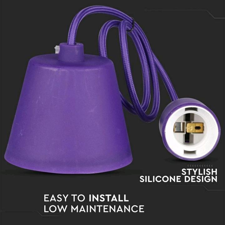 Produktbild V-TAC VT7228PE Pendelleuchte E27 aus violettem Silikon (E27)