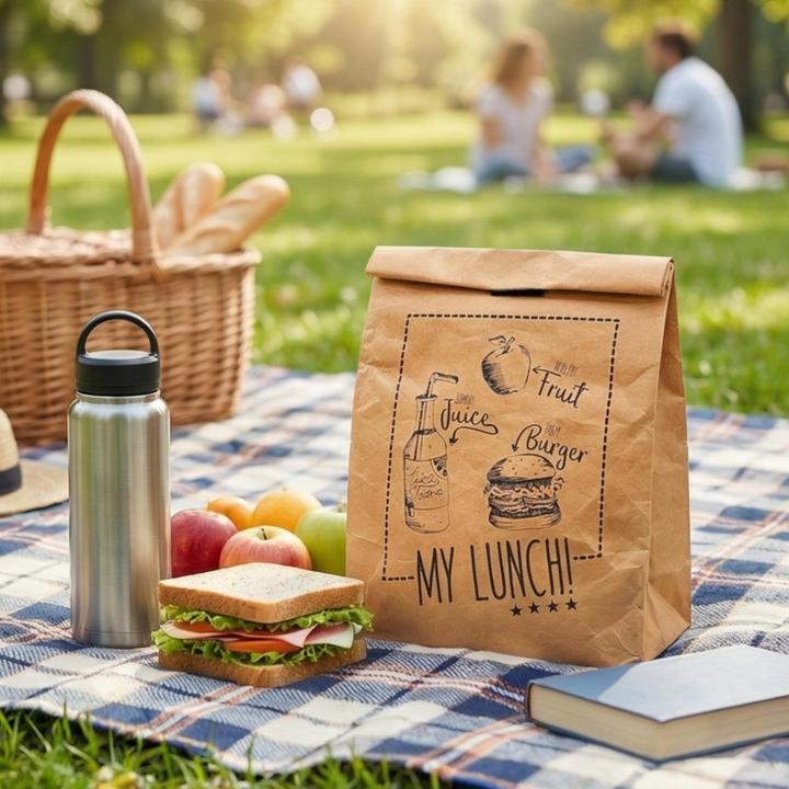 Produktbild Only-Bags.Store Eine Lunchbag, isoliert kalt oder warm, Kühltasche mit Klettverschluss