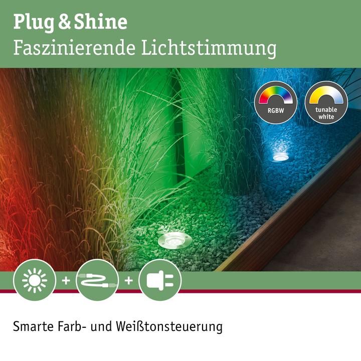 Produktbild Paulmann Outdoor Plug & Shine Bodeneinbauleuchte Zigbee Starterset (350 lm, IP67)