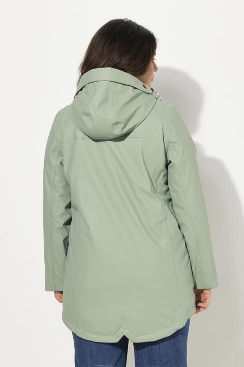 Produktbild Ulla Popken HYPRAR Regenjacke, mit wasserdichter Funktion, Knebelknöpfe, Kapuze (46, 48)