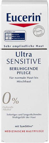 Actual product image Eucerin UltraSENSITIVE Soothing Care for Normal to Combination Skin (50 ml, 24h cream)