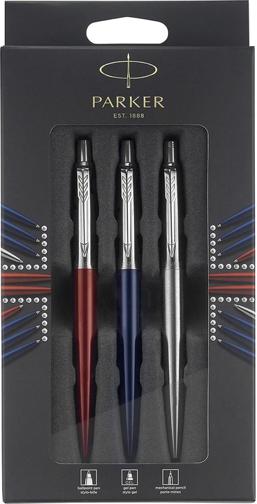 Immagine prodotto Parker Pen Jotter London Trio (Blu Reale, Red Kensington, 3 x)