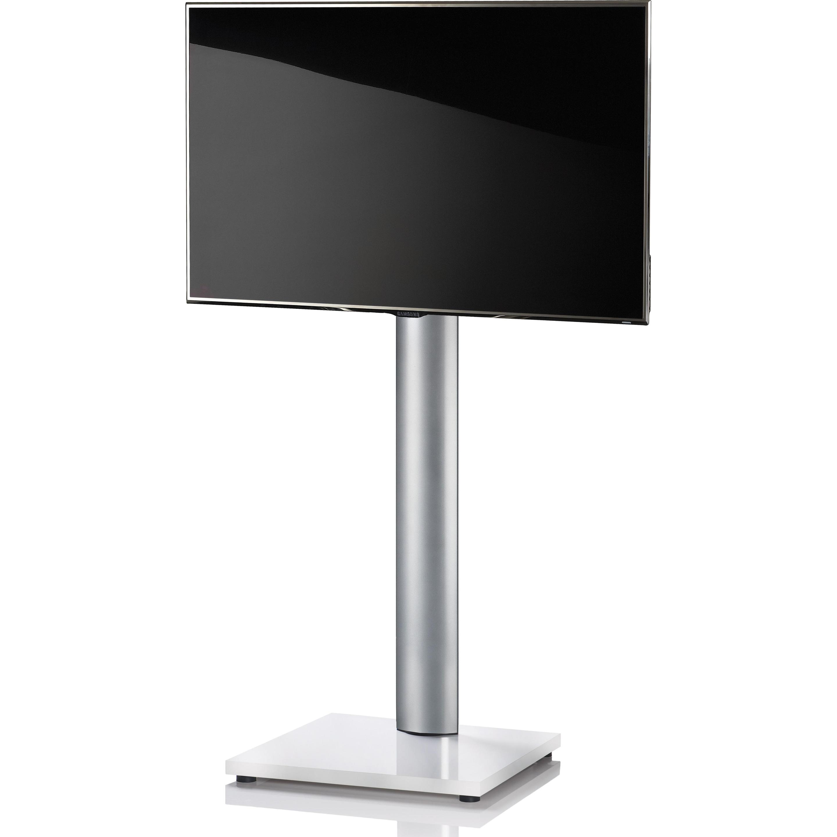 VCM, TV Möbel, TV Standfuss Ständer Alu Onu Maxi Weiss (174 x 68 x 60 cm)