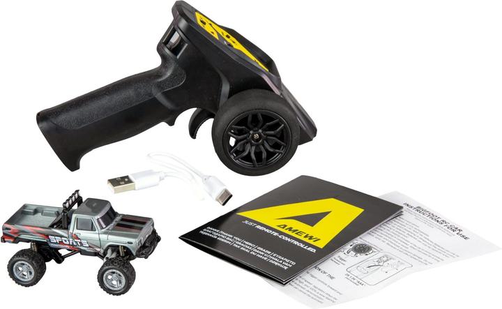 Produktbild Amewi Monster Truck Die Cast 1:64 RTR, Grau, Altersempfehlung (RTR Ready-to-Run)