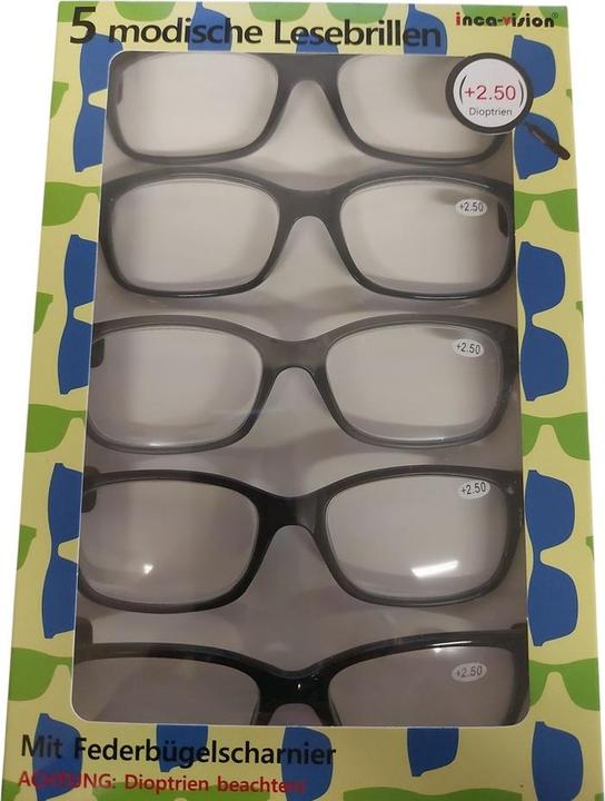 Inca Vision Lesebrille 5-er Set (+2.5)