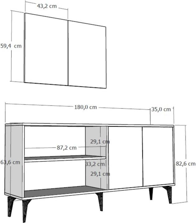 Image du produit Kalune Design Cherry Console (180 x 35 x 82.60 cm)
