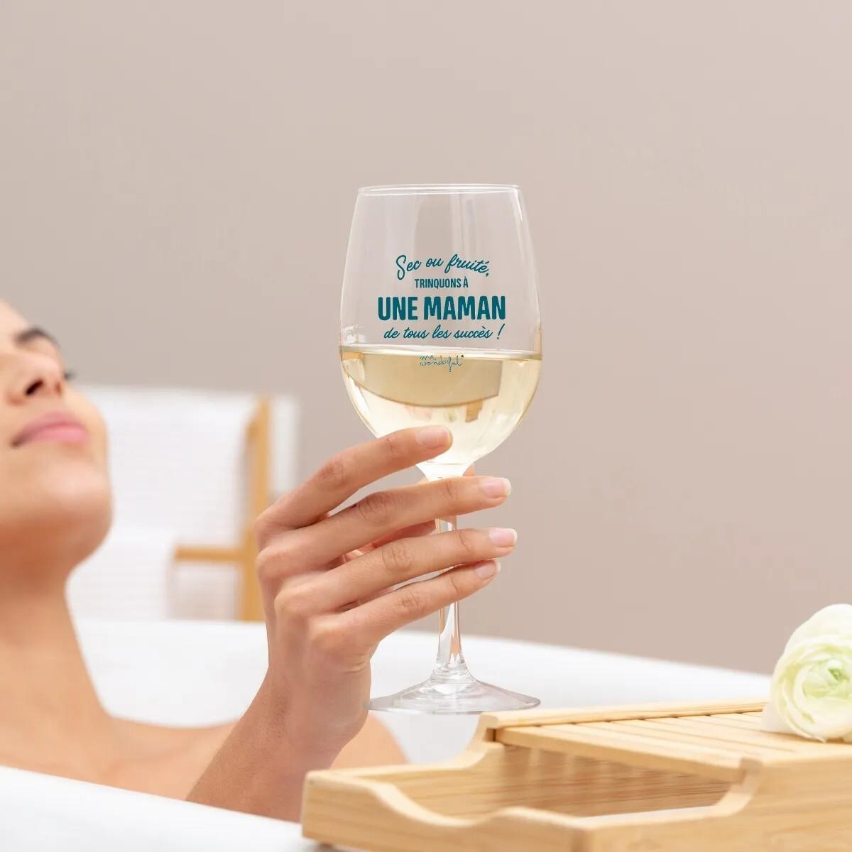 Thumbnail - Mr. Wonderful weinglas - trocken oder fruchtig, stossen wir auf eine erfolgreiche mutter an, Weingläser, Transparent