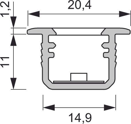 Produktbild L&S LED Einbauprofile Manila ohne Lichtblende