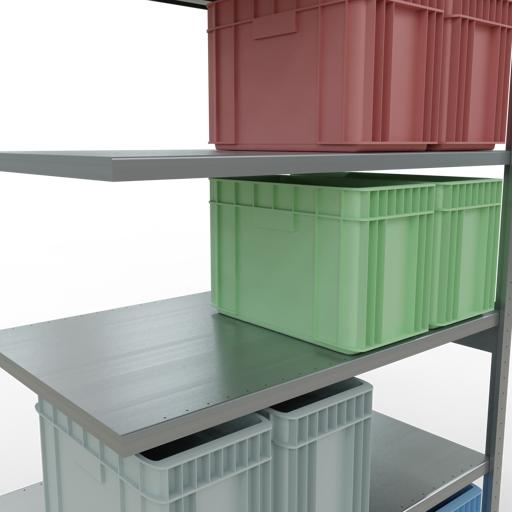 Actual product image Schulte Lagertechnik MULTIplus250 boltless add-on bay system with length bolts