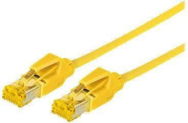 Produktbild Tecline Patchkabel S/FTP, PiMF, Cat 6a, gelb, 20,0 m Für 10 Gigabit/s, halogenfrei, mit Draka-Kabel und Hiro (SFTP, CAT6a, 20 m)