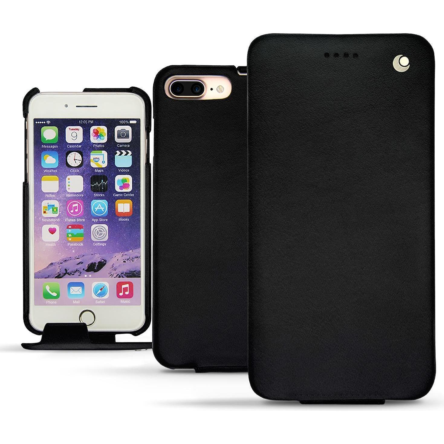 Noreve Lederschutzhülle vertikal (Apple iPhone 7 Plus), Smartphone Hülle, Orange