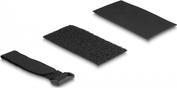 Actual product image Delock Velcro pad self-adhesive with Velcro cable tie set 10 pieces black (Velcro cable ties, 200 mm, 10 pcs.)