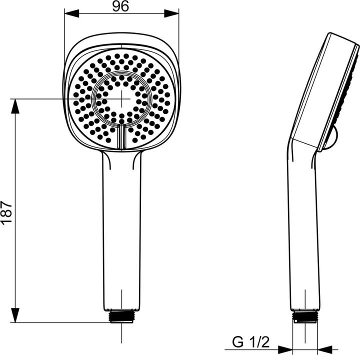 Image du produit Hansa Hansabasicjet Style Douchette à main 3 jets, éco, chromée (3 Types de jets, 18 l/min)
