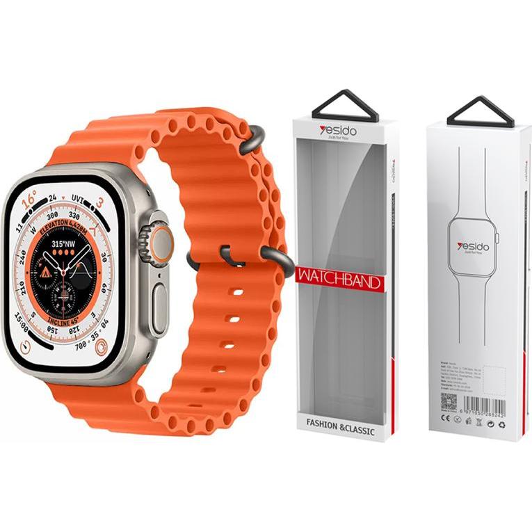 Yesido WB21 APPLE WATCH SILICONE STRAP 38/40/41 ORANGE (Silicone), Cinturini per orologi, Arancia