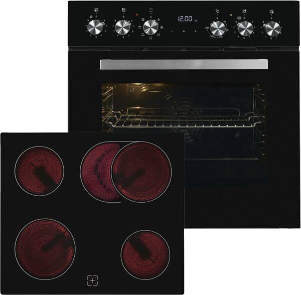 Exquisit Exqu Ensemble de cuisinière EHE157-UBZ-020-Set A bk