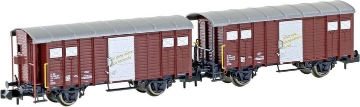 Hobbytrain 2 SBB boxcars K3 brown Ep.IV (Track N)