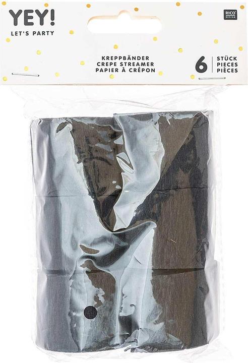 Produktbild Rico Design Kreppbänder 6 Rollen, Schwarz (1 x)
