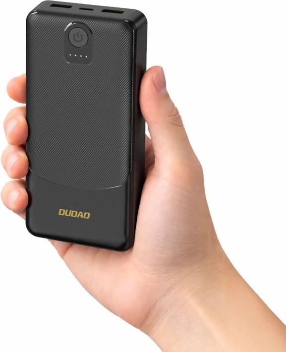 Image du produit Dudao Powerbank K10 10000mAh 2.4A 2 x USB-A - schwarz (10000 mAh, 12 W, 37 Wh)