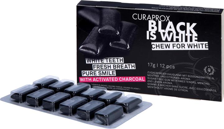 Produktbild Curaprox Black Is White Kaugummi (12 Stk., 23 g)