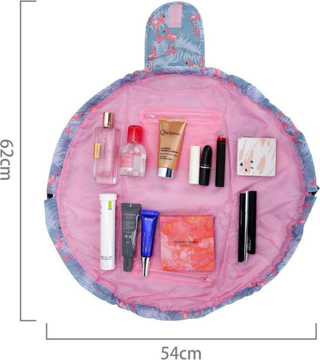 Produktbild Intirilife Kosmetiktasche in GRAU ROSA FLAMINGO