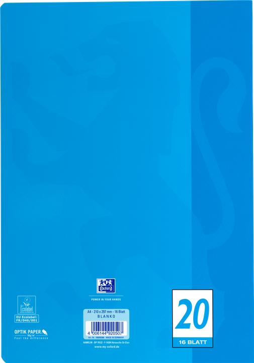 Produktbild Oxford Schulheft (A4, Blanko, Weicher Einband)