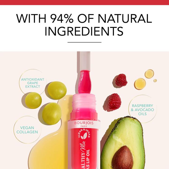 Image du produit Bourjois Healthy Mix Clean & Vegan S.O.S Lip Oil (Huile à lèvres, 4.50 ml)