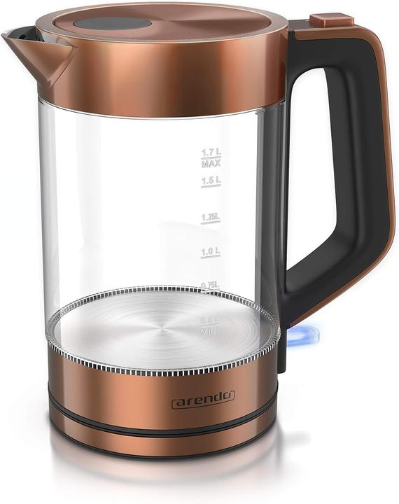 Produktbild Arendo Solid Edelstahl Glas-Wasserkocher, Kupfer (1.70 l)