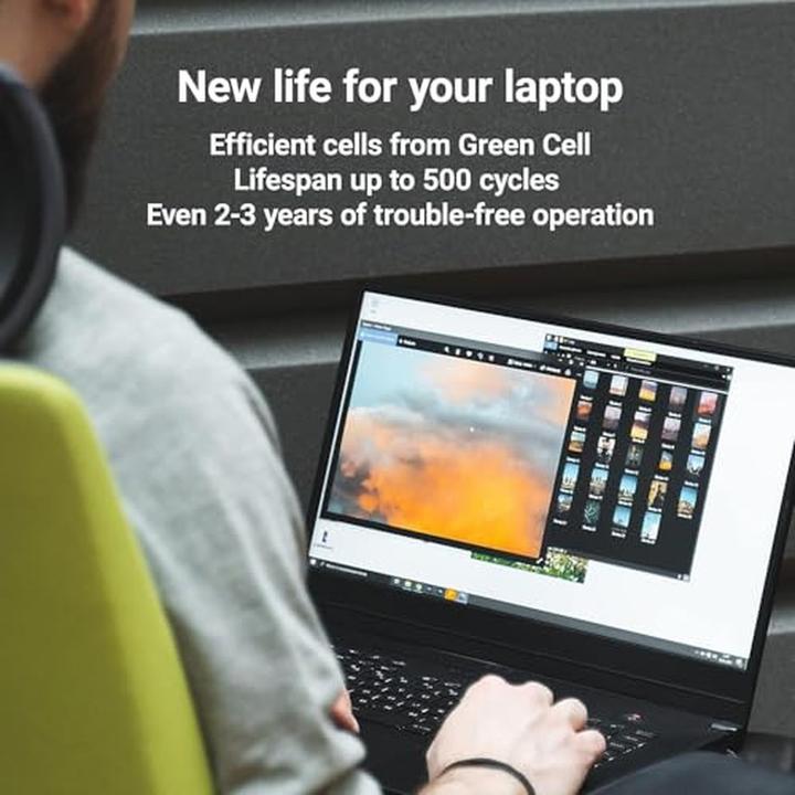 Actual product image GreenCell Laptop Battery for Lenovo ThinkBook 14-IIL 14-IML 15-IIL 15-IML - 4650mAh (3 Cells, 4650 mAh)