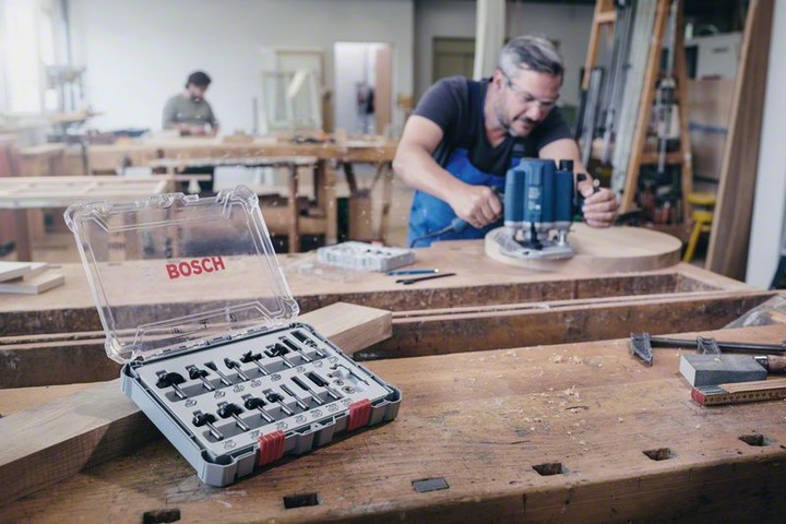 Produktbild Bosch Professional Zubehör 30-teiliges Fräser-Set, 6-mm-Schaft für Handfräsen