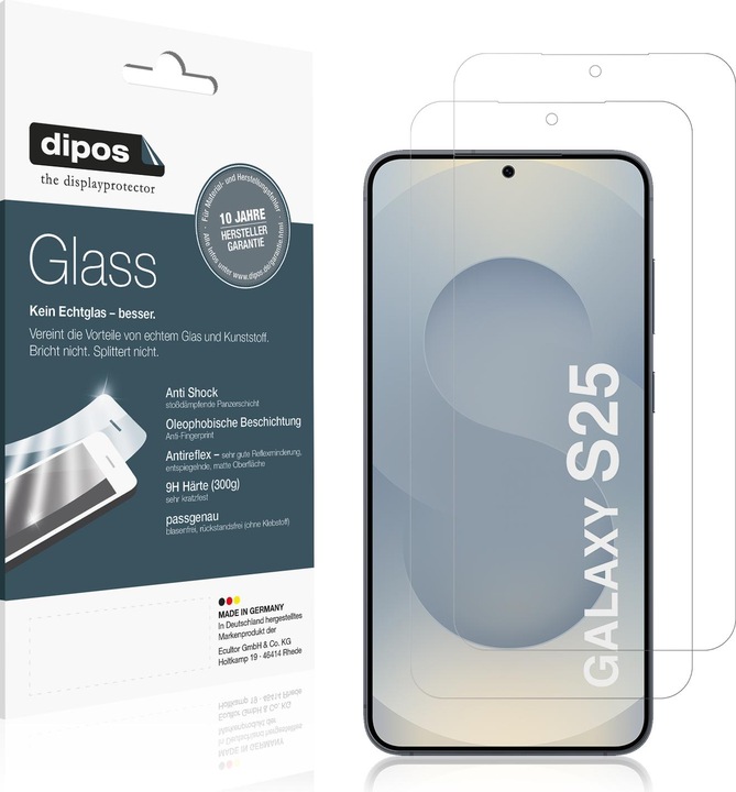 Produktbild Dipos Anti-Shock Displayschutz Matt 9H (1 Stück, Samsung Galaxy S25)