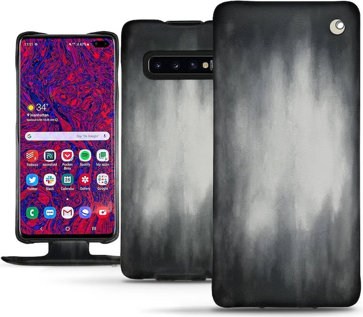 Noreve Lederschutzhülle vertikal (Samsung Galaxy S10+)