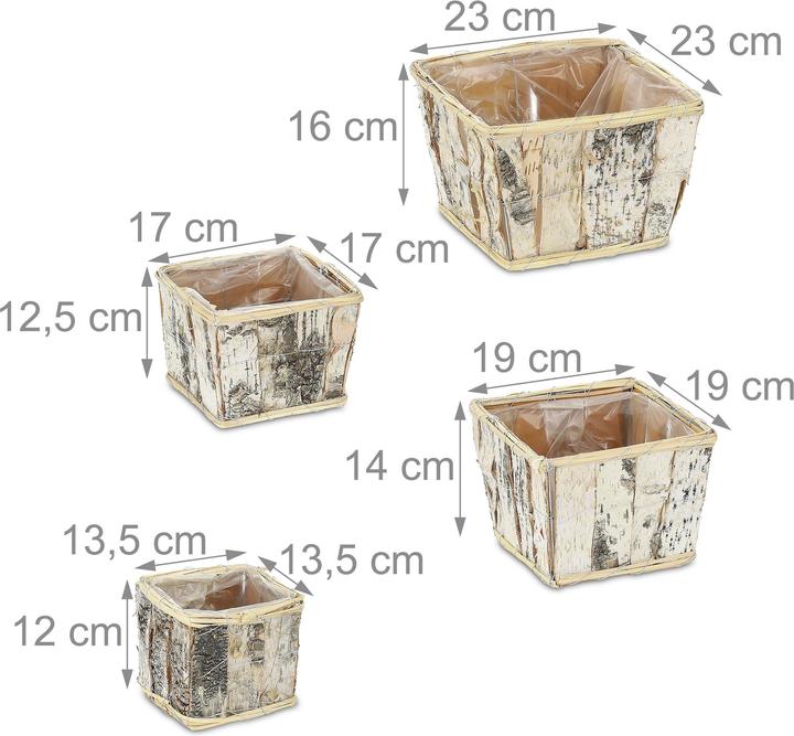 Produktbild Relaxdays 4x Blumentopf (23 cm)