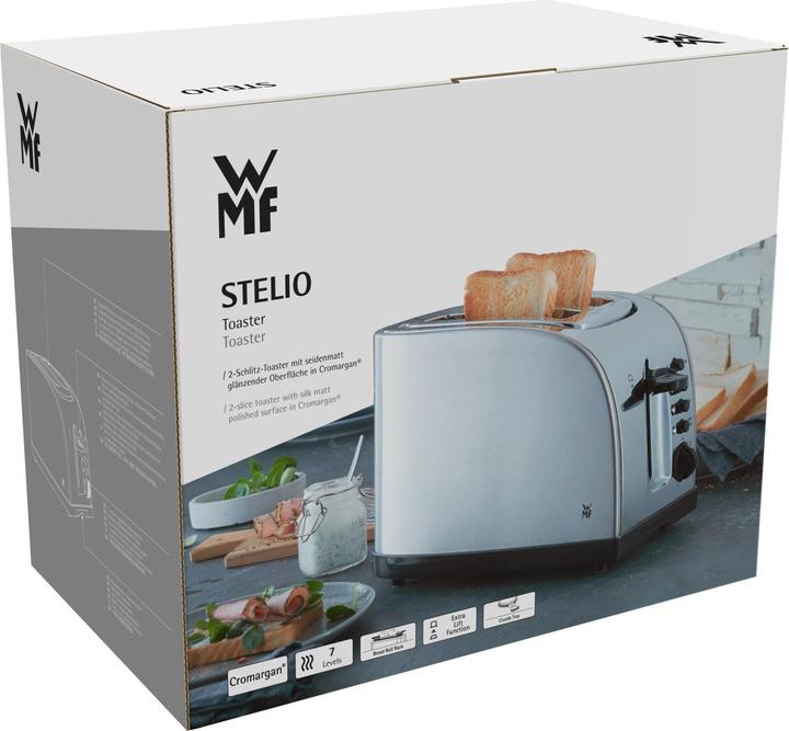 Produktbild WMF Stelio Doppelschlitz-Toaster mit Brötchenaufsatz