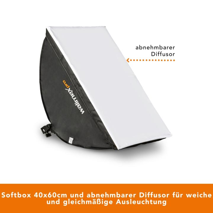 Image du produit Walimex pro 60W Softbox Bi Color Kit 2 (Boîte à lumière)