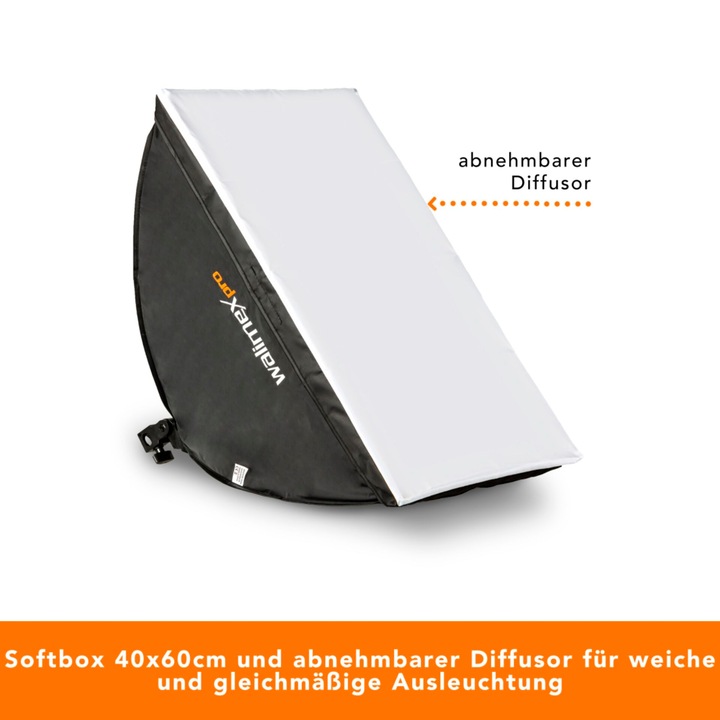 Immagine prodotto Walimex pro 60W Softbox Bi Color Kit 2 (Soft box)