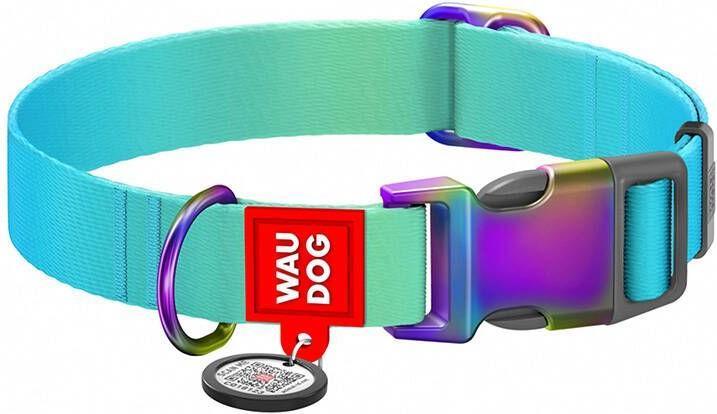 Immagine prodotto Collar Collare in nylon con codice QR per cane Waudog gradiente, blu, taglia XL (XL, Cane, Passeggiare)