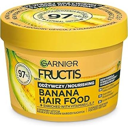 Garnier Fructis Hair Food Banana - Masque capillaire 3-en-1 pour cheveux secs - 400ml (400 ml)