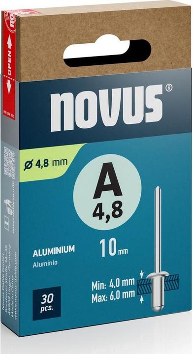 Immagine prodotto Novus Blindniete A5 x L: 10 mm Alu