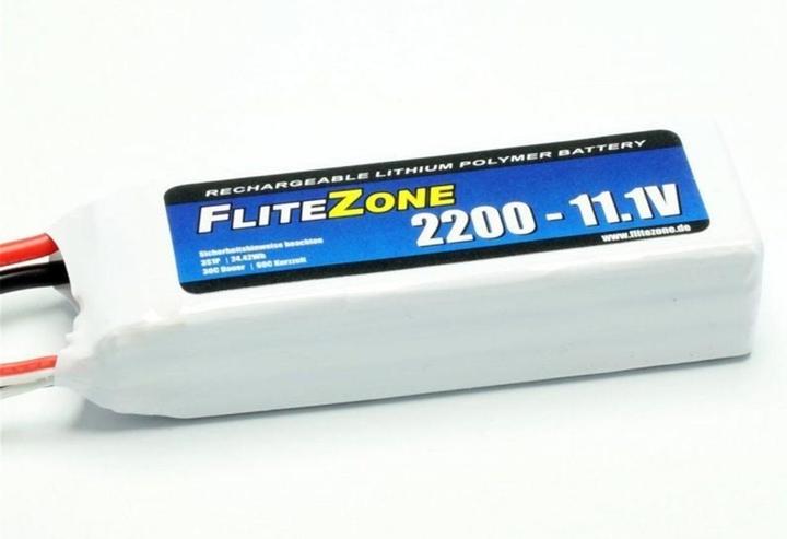 Immagine prodotto FliteZone Batteria RC LiPo 2200 mAh 11.1 V 30C EC3 (11.10 V, 2200 mAh)