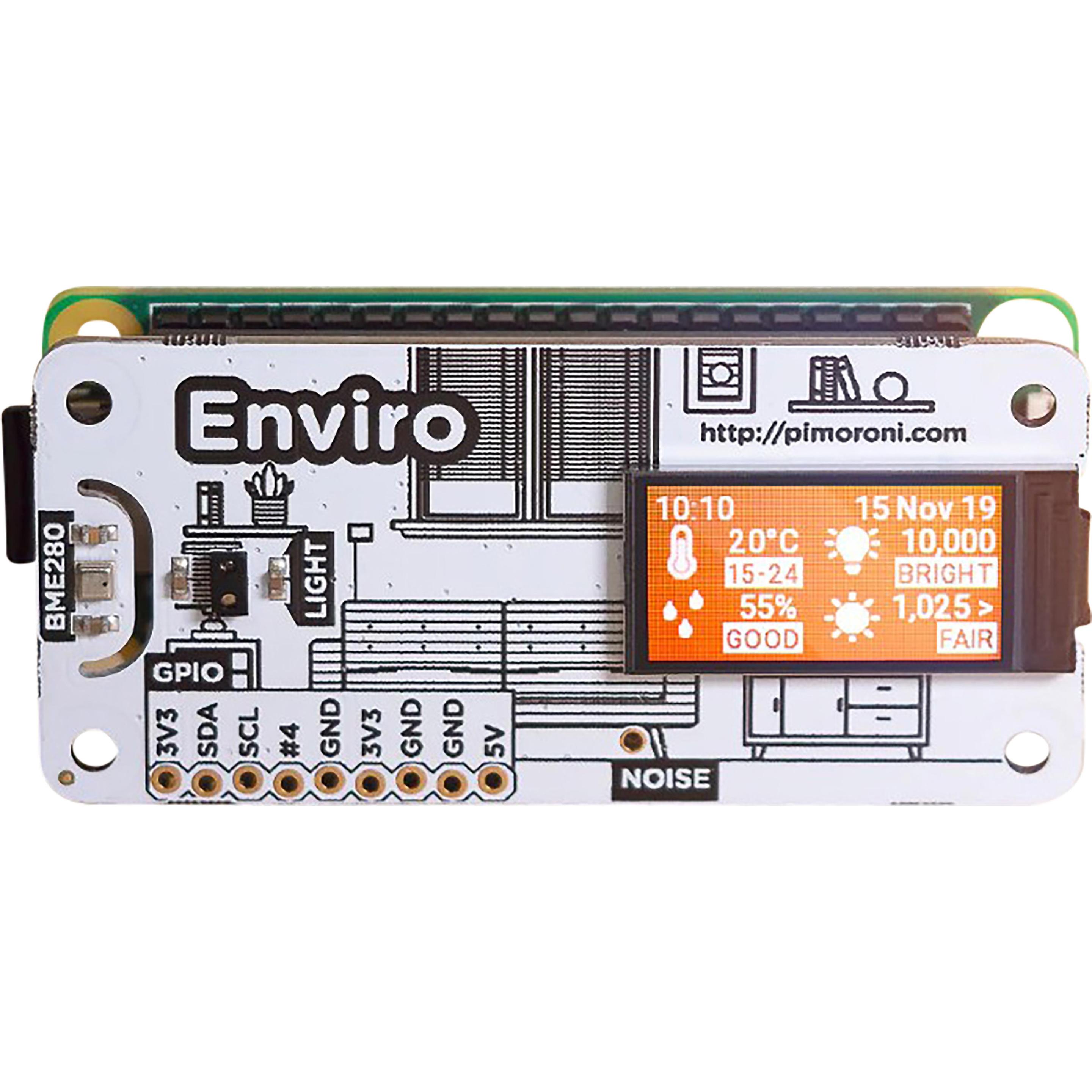 Pimoroni Enviro pHAT per Raspberry Pi, Scheda + Kit di sviluppo
