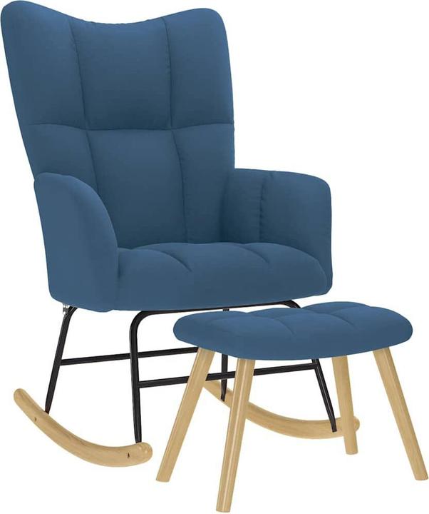 Produktbild vidaXL Schaukelstuhl mit Fusshocker