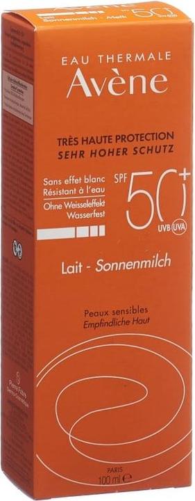 Image du produit Avène Lait Soins solaires ORANGE (Lait solaire, SPF 50+, 250 ml, 291 g)