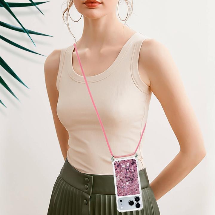 Immagine prodotto Cover-Discount iPhone 17 Pro - Glitzer Hülle mit Kordel (Apple iPhone 17 Pro)