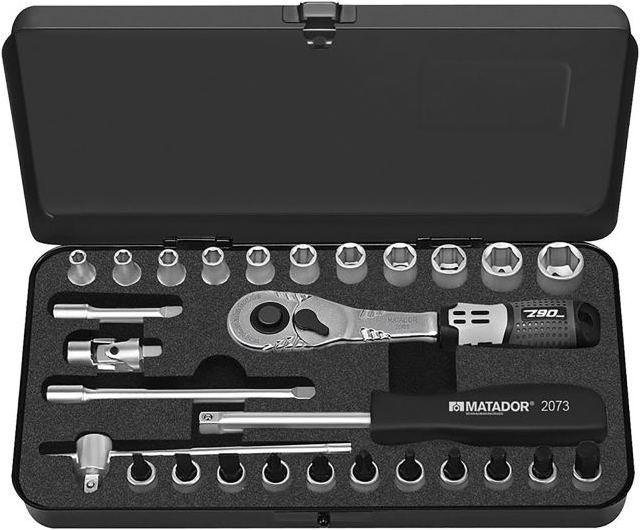 Produktbild Matador Steckschlüssel-Satz, 28-tlg., 6-kt. 1/4: 4-13 mm