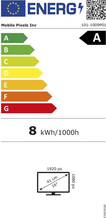 Energie-Label Mobile Pixels Glance (1920 x 1080 Pixel, 16")
