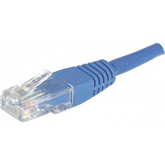 Exertis Connect Patchkabel U/UTP, ungeschirmt, CAT.5e, blau, 3,0m Patchkabel mit besonders schmalem Knickschutz (U/UTP, ...