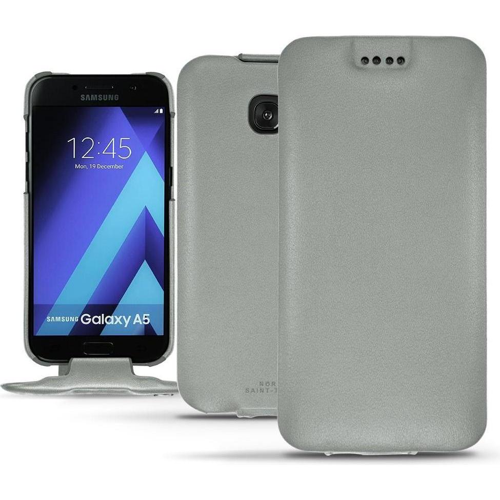 Thumbnail - Noreve Lederschutzhülle vertikal (Samsung Galaxy A5 (2017)), Smartphone Hülle, Grau