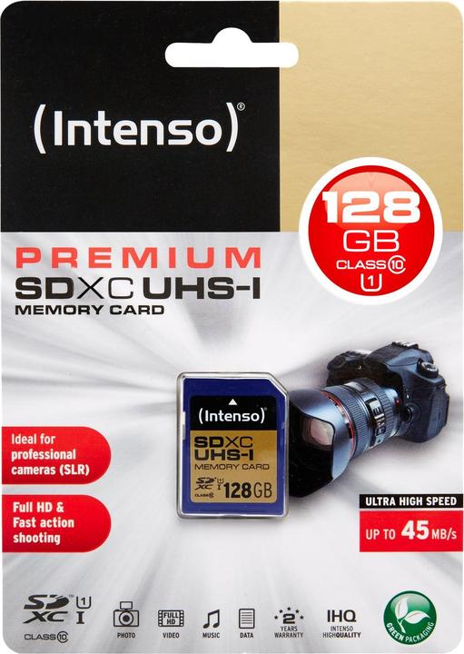 Actual product image Intenso UHS-I Premium (128 GB, SDXC, U1, UHS-I)