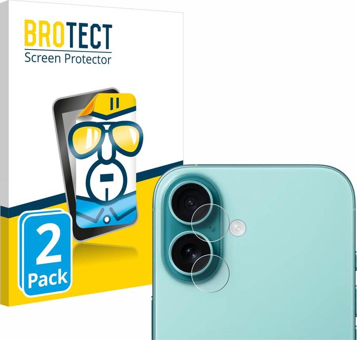 Productafbeelding BROTECT Schermbeschermer Clear (2 Stuk, Apple iPhone 16 Plus)