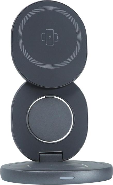 Qualo MagSafe inductive charger with holder function 24W MS grey QMLI-24-18 (24 W)